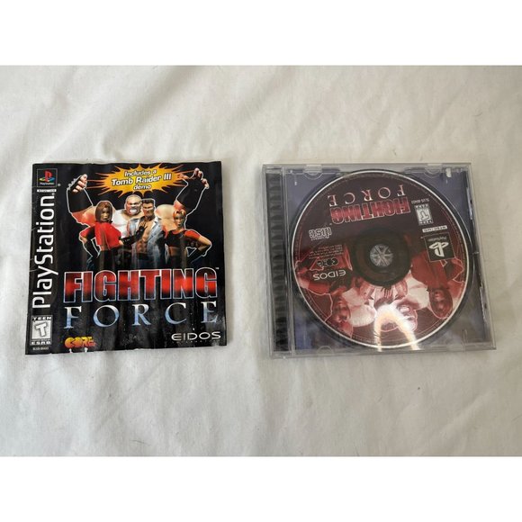 Fighting Force (Sony PlayStation 1, 1997) PS1 Tested And Complete WATER DAMAGE